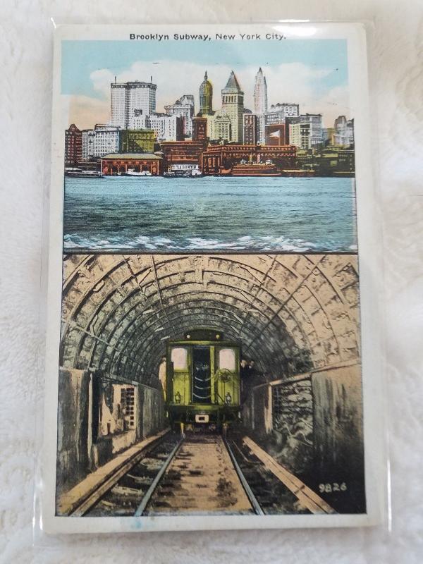 Antique Postcard entitled, Brooklyn Subway, New York City