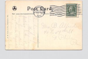PPC POSTCARD MARYLAND BALTIMORE OLD GUNS FORT MCHENRY 1910 POSTMARK 