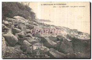 Old Postcard Brittany Picturesque Le Guildo The cold hard stones