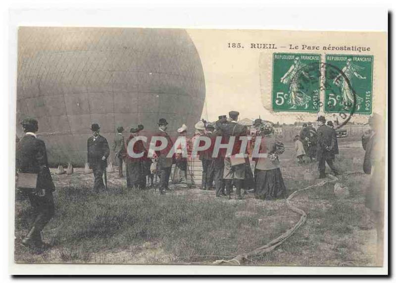 Rueil Old Postcard The aerostatics park (balloon) Focus RaRe