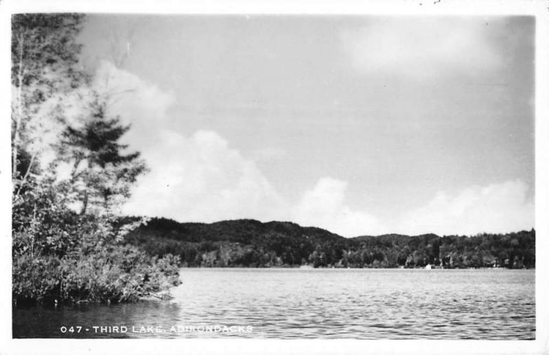 Adirondacks New York Third Lake Real Photo Antique Postcard K69490