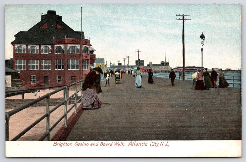 Brighton Casino And Boardwalk Atlantic City New Jersey NJ Entertainment Postcard