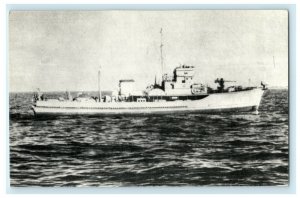 c1940's USS YMS-195 Ship WW2 Unposted Vintage Guam Postcard 