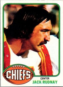 1976 Topps Football Card Jack Rudnay Kansas City Chiefs sk4525