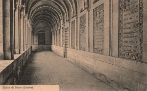 Vintage Postcard 1910's Eglise du Pater Church Coulon Interior of the Corridor