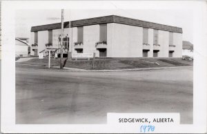 Sedgewick Alberta Flagstaff County Building 1970s RPPC Postcard G82 *as is