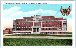 WALKERVILLE, ONTARIO  Canada   METROPOLITAN GENERAL HOSPITAL ca 1920s  Postcard