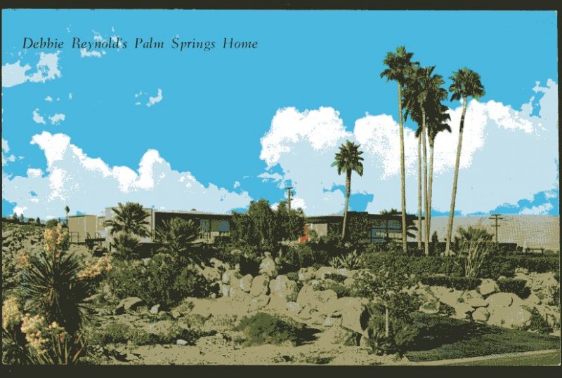 California PALM SPRINGS Home of Debbie Reynolds - pm1974 - Chrome