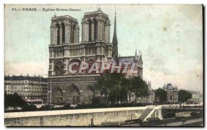 Old Postcard Paris Eglise Notre Dame