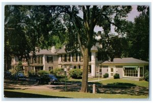 1957 Colonial Inn Hotel Restaurant Classic Car Concord Massachusetts MA Postcard