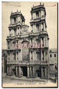 Old Postcard Rennes La Cathedrale