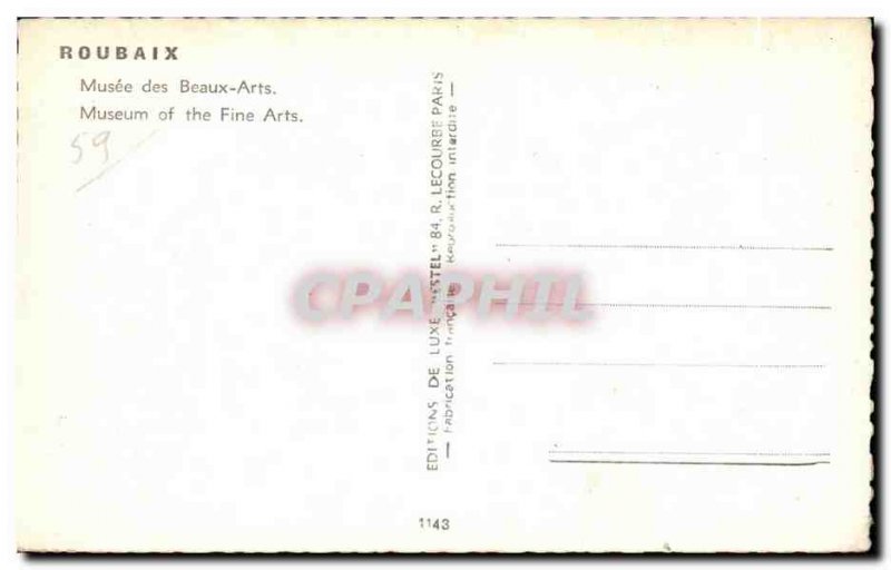 Old Postcard Roubaix Musee des Beaux Arts