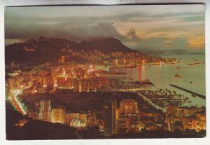 P717 Continental size approx (4 X 6) night view hong kong pearl of the orient