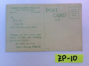 America's Finest Flouring Mills Fisher's Blend Perfect Vintage Postcard ZP-10