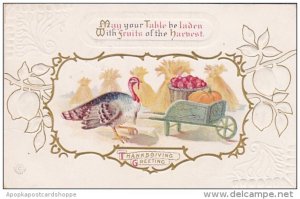 Thanksgiving Turkey With Fruits Of The Harvest 1911