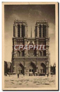 Postcard Old Paris Notre Dame frontage