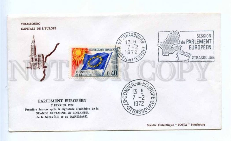 418257 FRANCE Council of Europe 1972 year Strasbourg European Parliament COVER