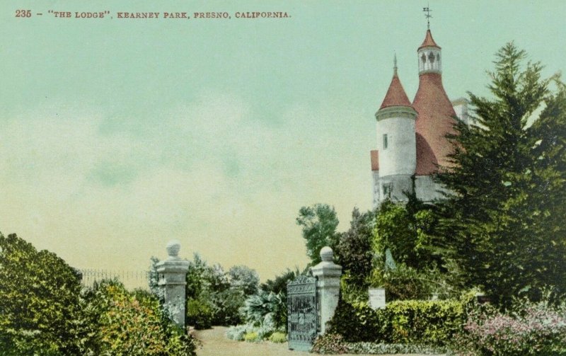 C.1910 The Lodge Kearney Park, Presno, California. Vintage Postcard P101