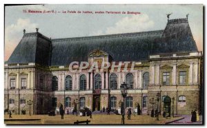 Old Postcard Rennes courthouse old Brittany Parliament