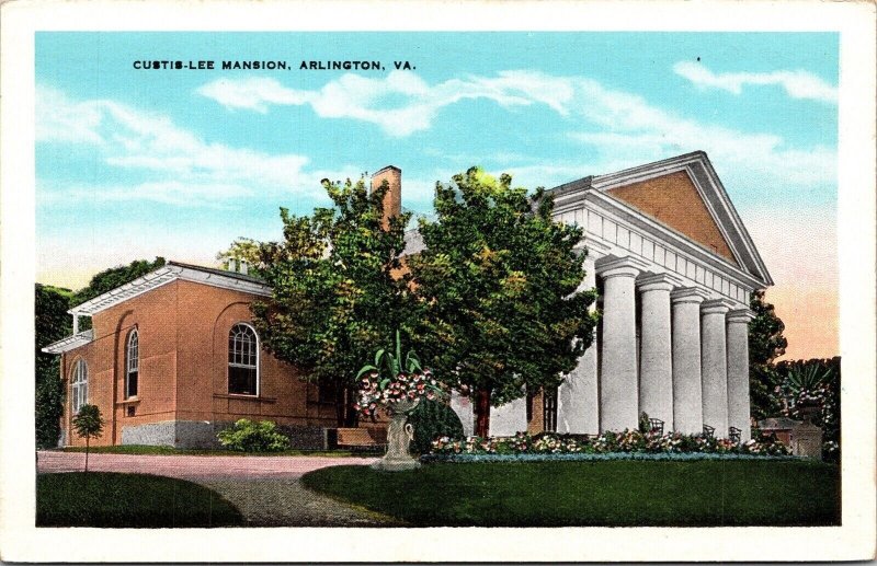 Custis Lee Mansion Arlington Virginia Va Colonel Robert Lee Unposted Postcard 