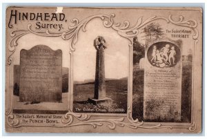 Hindhead Surrey England Postcard Sailor's Grave Multiview c1910 Antique Unposted