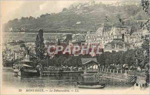 Postcard Old MONTREUX-L debarcadere