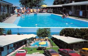 Port Austin Michigan Beachcomber Motel Multiview Vintage Postcard K47945