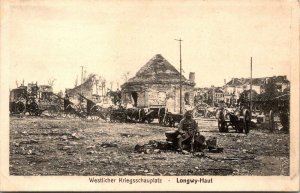 VINTAGE POSTCARD WESTERN THEATRE AT LONGWY-HAUT 1914 WORLD WAR 1