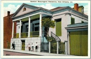 General Beauregard Residence New Orleans Louisiana Postcard-