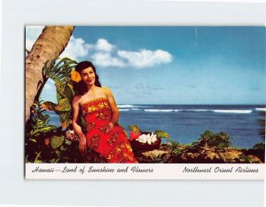 Postcard Land of Sunshine and Flowers Hawaii USA