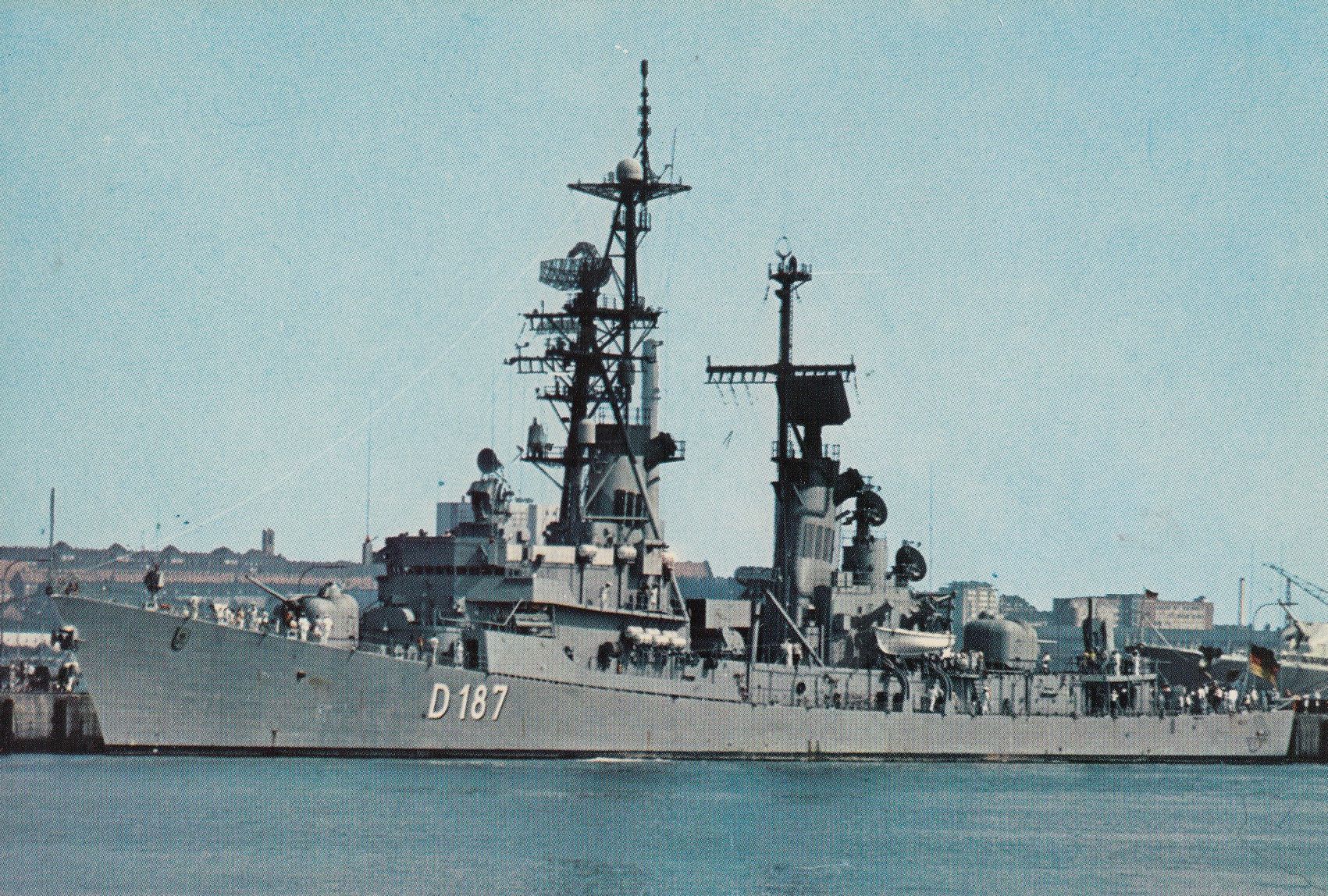 Lenkwaffen Destroyer Zerstorer Rommel German Military Ship Postcard ...