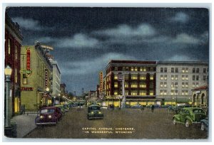 c1940 Capitol Avenue Exterior Building Cheyenne Wyoming Vintage Antique Postcard