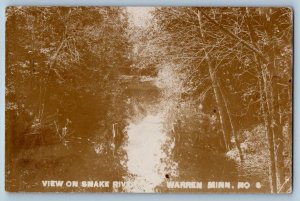 Warren Minnesota MN Postcard RPPC Photo View On Snake River 1910 Posted Antique