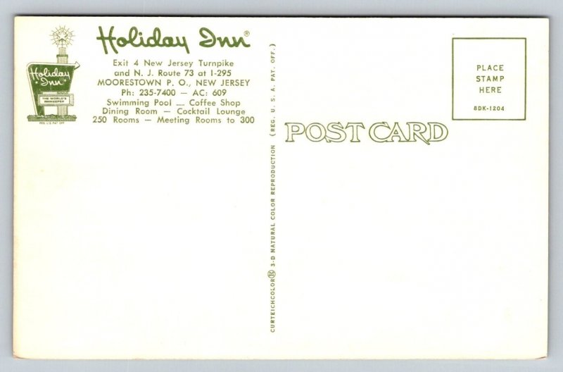 Holiday Inn   Moorestown   New Jersey  Postcard