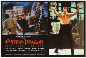 Bruce Lee John Saxon Enter The Dragon Movie Film Postcard