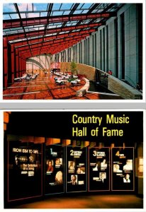 2~4X6 Postcards Nashville, TN Tennessee COUNTRY MUSIC HALL OF FAME Cafe~Exhibit