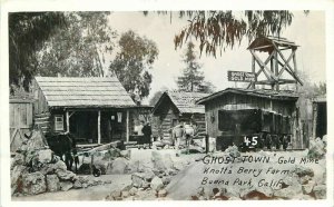 Amusement Ghost Town Gold Mine Buena Park California RPPC Photo Postcard 21-1259