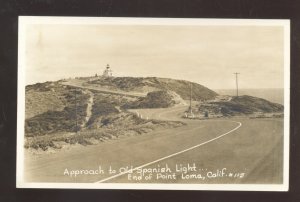 RPPC POINT LOMA CALIFORNIA OLD SPANISH LIGHT HOUSE VINTAGE REAL PHOTO POSTCARD