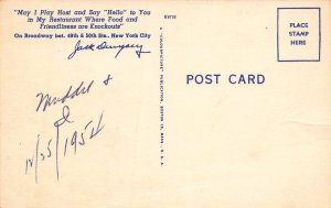 Jack Dempsey Knocks Out Jess Willard in 1919, Early Linen Postcard