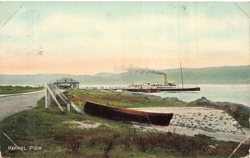 MILLPORT AYRSHIRE SCOTLAND~KEPPEL PIER~1908 ART PUBLISHING POSTCARD