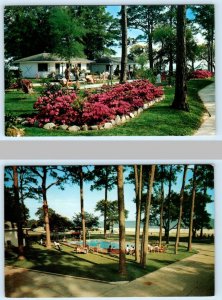 2 Postcards BILOXI, Mississippi MS~ Roadside SEA GULL COURT Motel ca 1950s