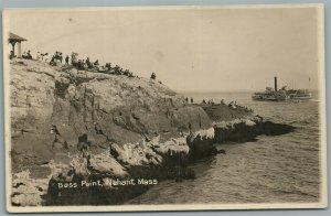 NAHANT MA BASS POINT ANTIQUE REAL PHOTO POSTCARD RPPC