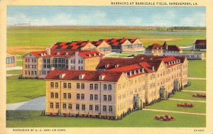SHREVEPORT, LA Louisiana  BARKSDALE FIELD BARRACKS  1942 Military~WWII Postcard