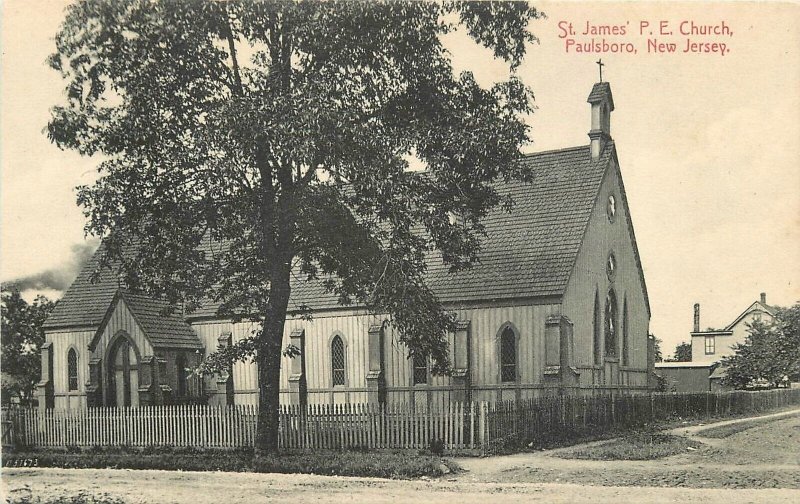 Postcard New Jersey Paulsboro St. James P.E. Church Humphrey's #173 23-8292