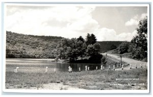 1955 Deep Creek Lake Road Scene Near Oakland Maryland MD RPPC Photo Postcard