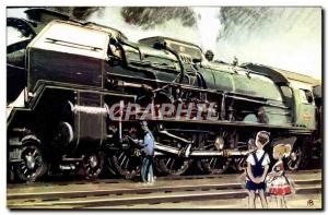 Postcard Modern Train Locomotive Steam train P 241