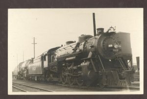 RPPC KANSAS CITY MISSOURI PACIFIC RAILROAD TRAIN ENGINE REAL PHOTO POSTCARD