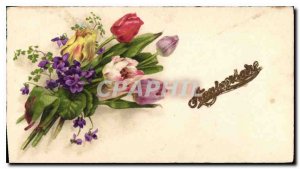 Old Postcard Birthday Flowers