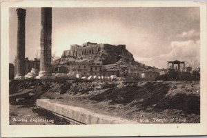 Greece Athens Acropolis Temple of Zeus Vintage Postcard C110