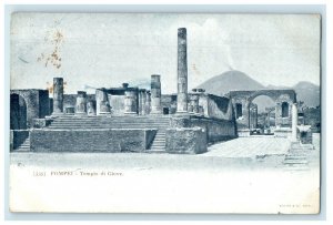 c1905 Pompei Temple Of Giove Naples Italy Unposted Antique Postcard 